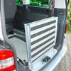 VW T5 mit Bodenwanne, l&auml;ngere Alu-Rampe, ohne Heckabsenkung